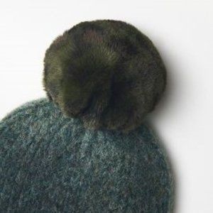 Moss Pick-A-Pom Faux Fur Topper